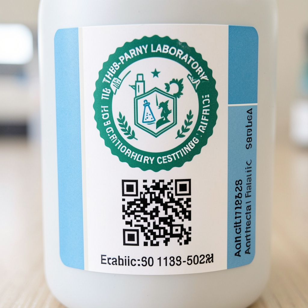 Third-party laboratory testing certification